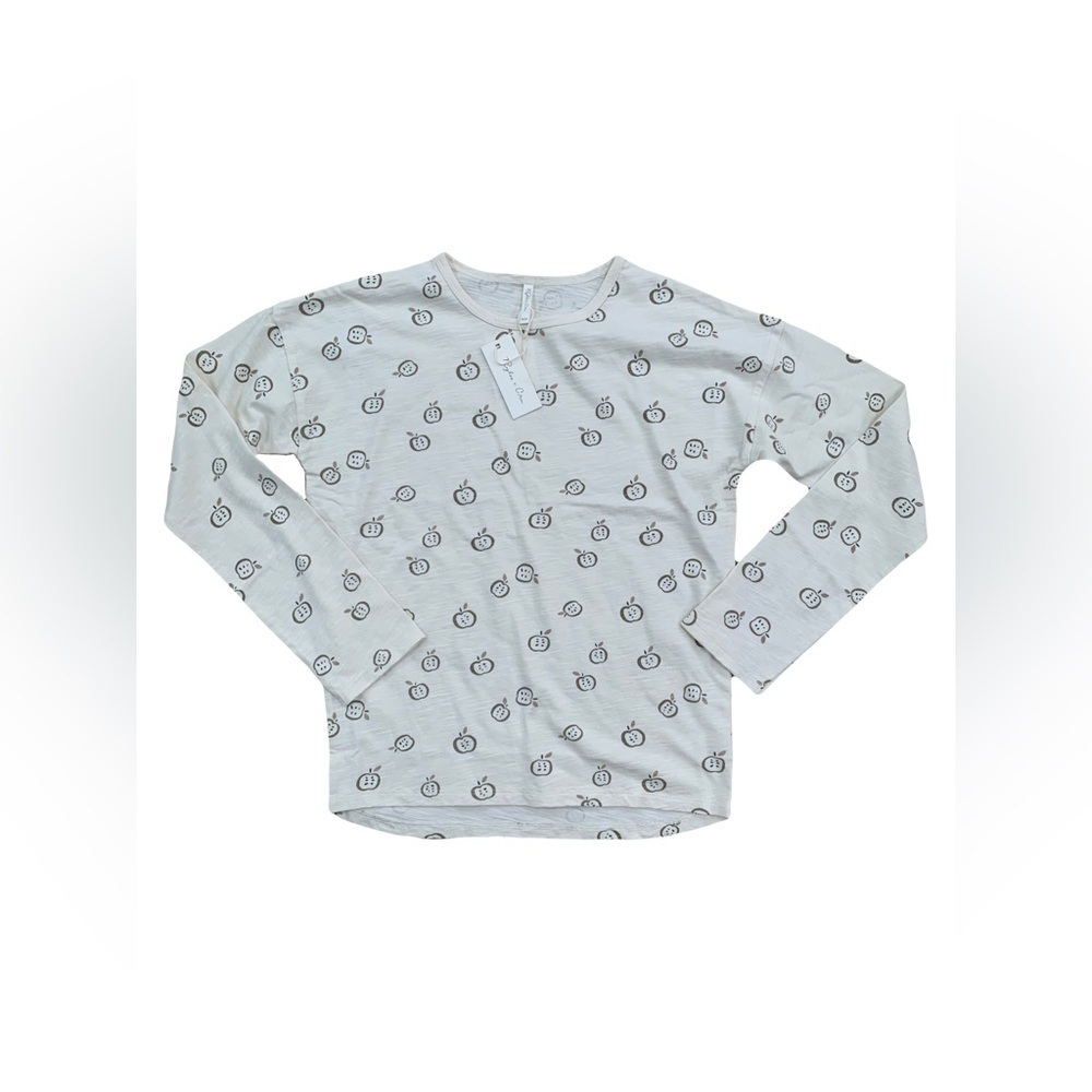 Rylee + Cru NWT Size 10-12 Years Apple Print Long Sleeve Tee